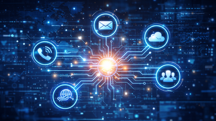 Network nodes and communication icons